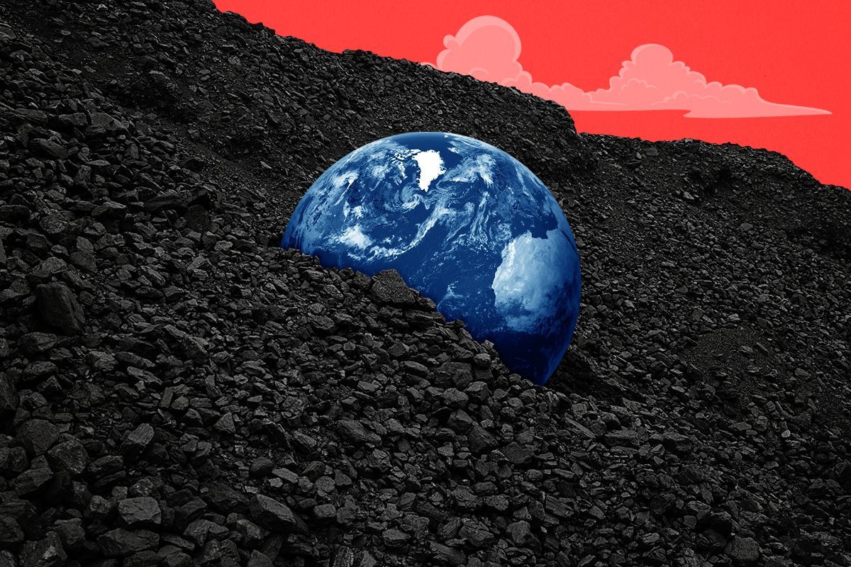 Earth in a coal pile.