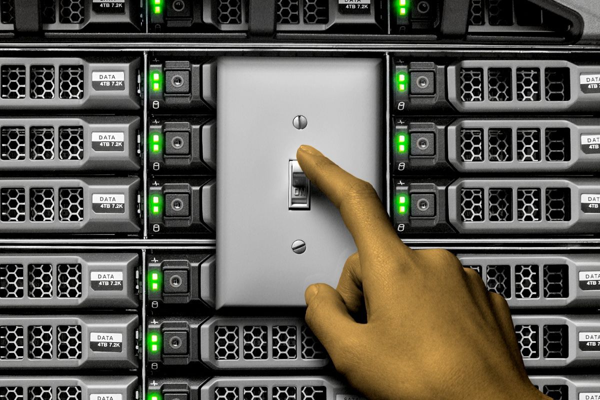 Turning off a data center.