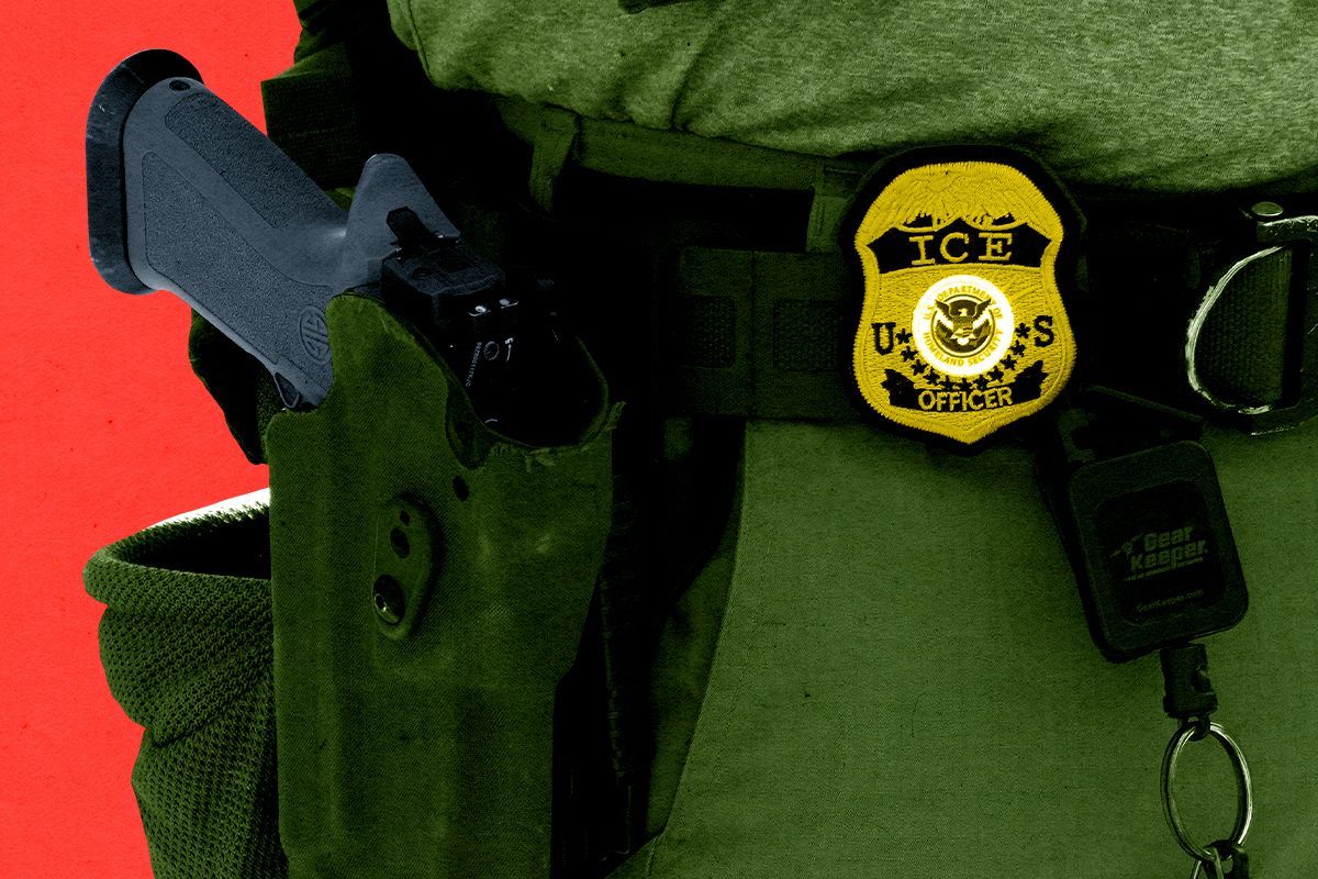 An ICE agent.