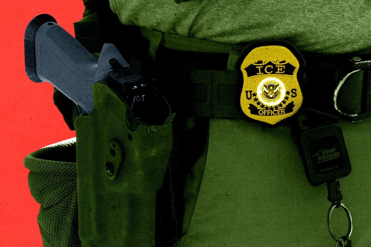 An ICE agent.