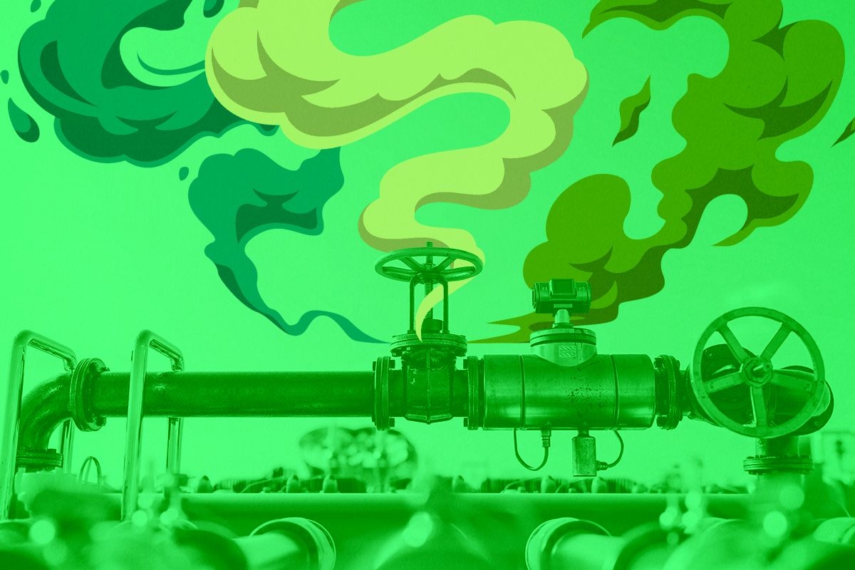 Natural gas seepage.