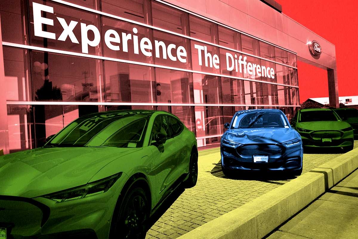 A Ford dealership.