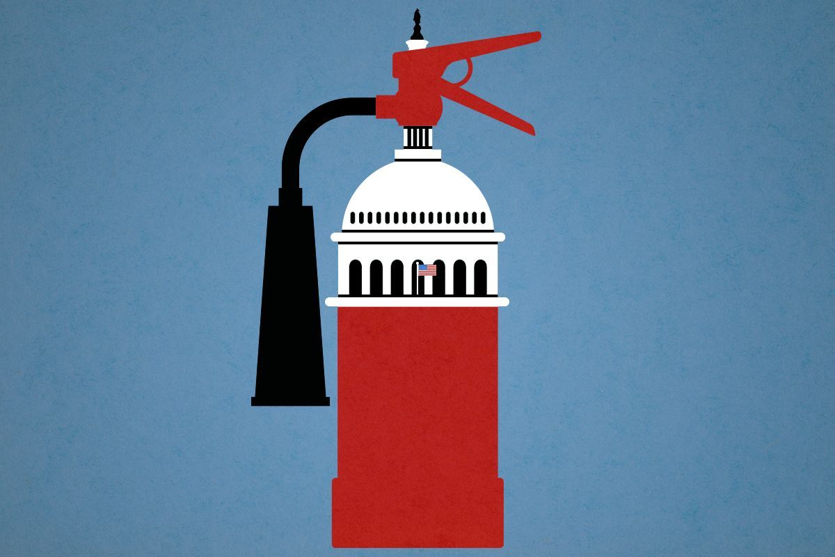 The Capitol as a fire extinguisher.