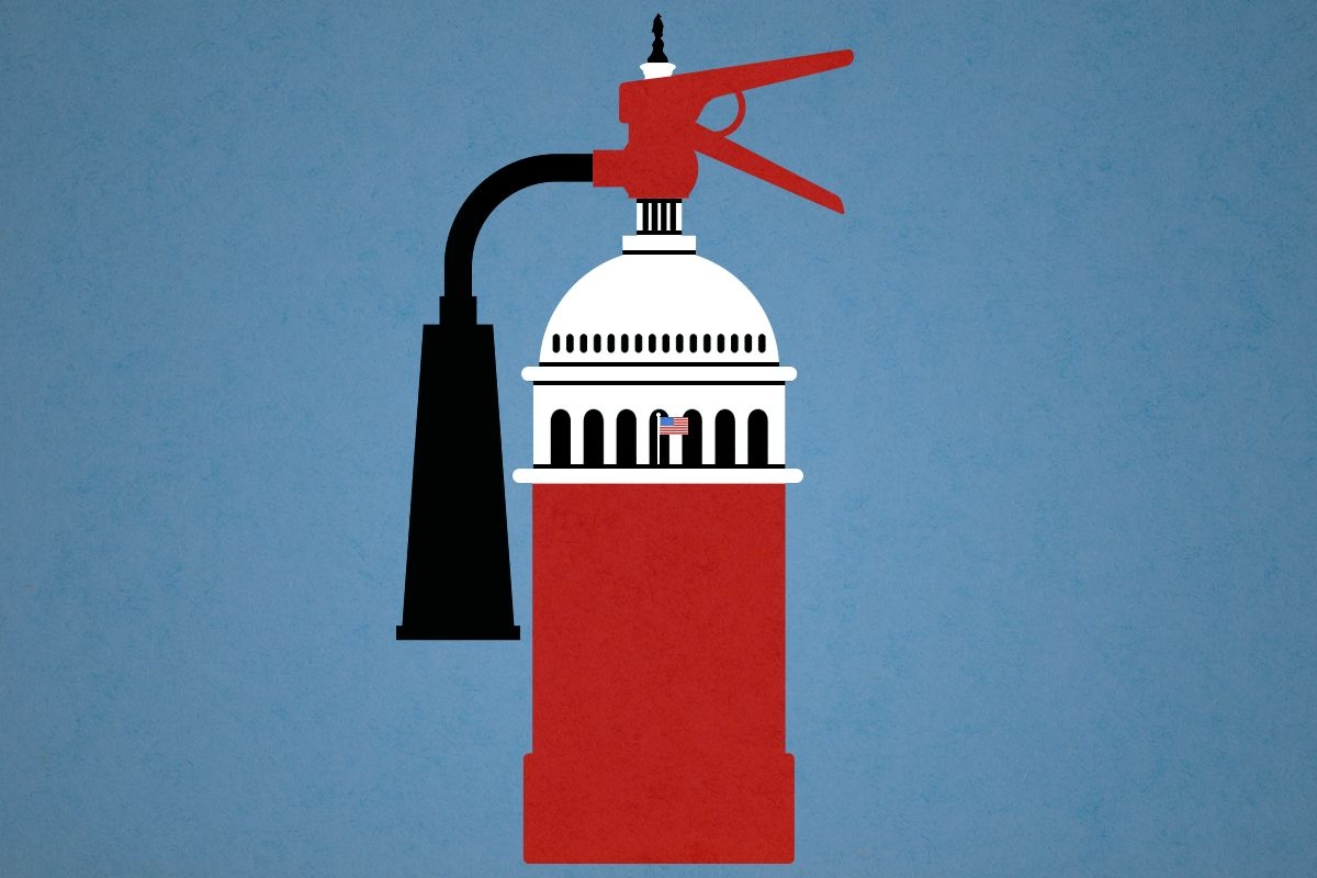 The Capitol as a fire extinguisher.