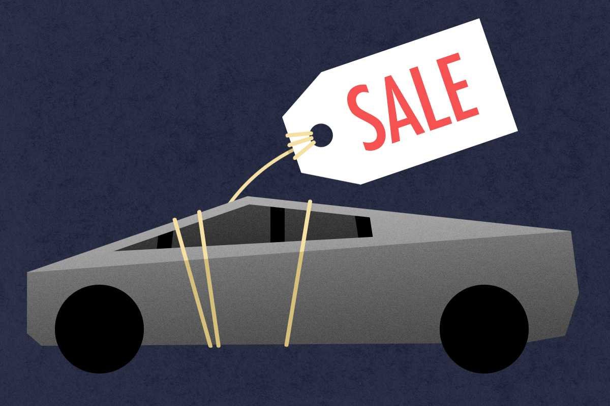 A Cybertruck for sale.