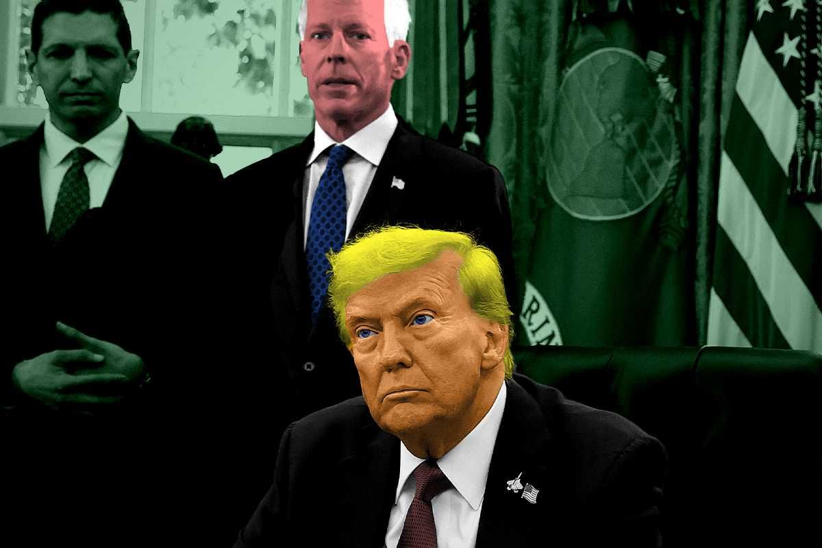 Chris Wright and Donald Trump.