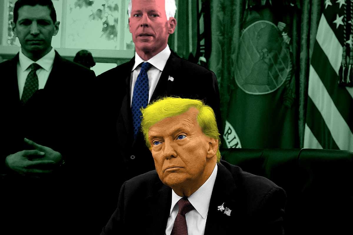 Chris Wright and Donald Trump.