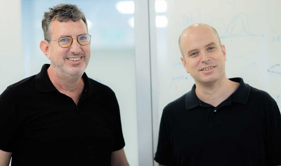 Yanai Yedvab and Amyad Spector in Stardust\u2019s offices in Rehovot, Israel