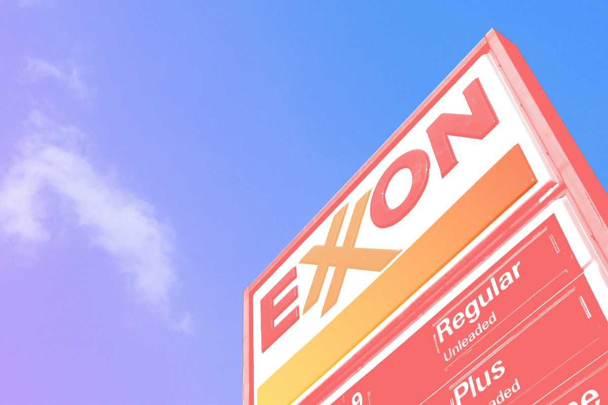 An Exxon sign.