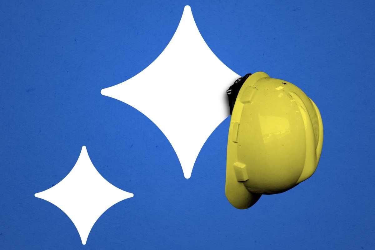 A hardhat on AI.