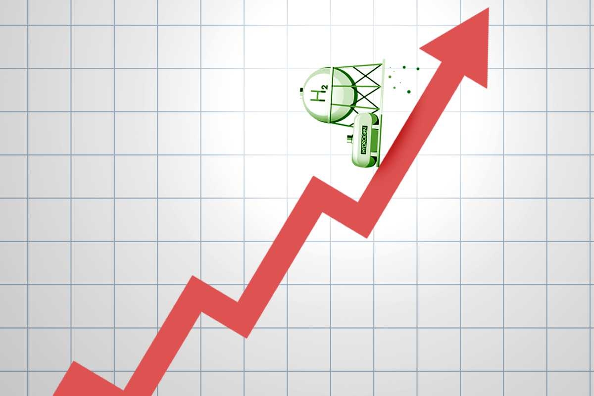 Hydrogen tipping off a graph.