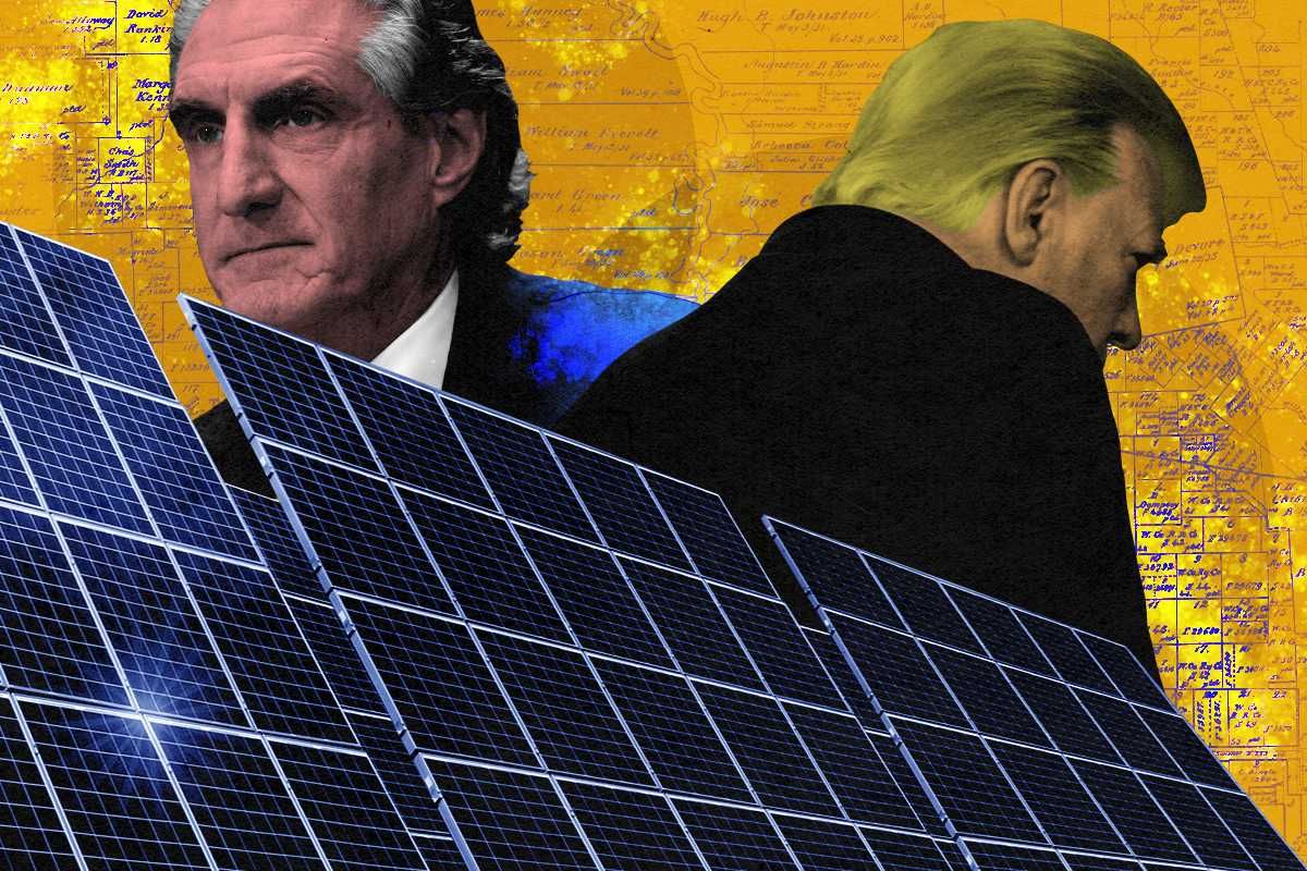Doug Burgum and Donald Trump.