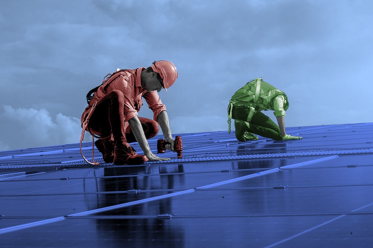 Solar panel installation.