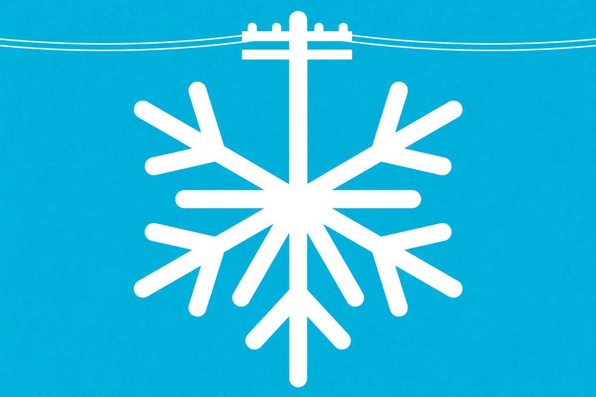 A snowflake power line.
