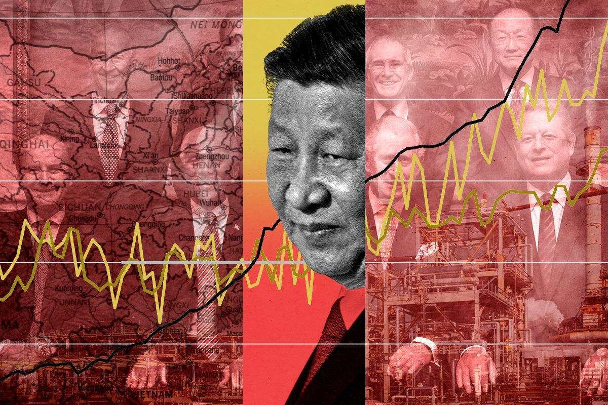 Xi Jinping and climate delegates.
