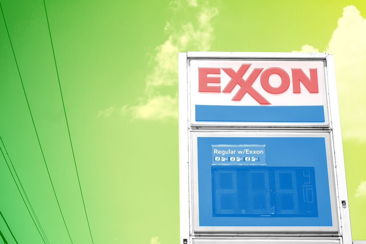 An Exxon sign.