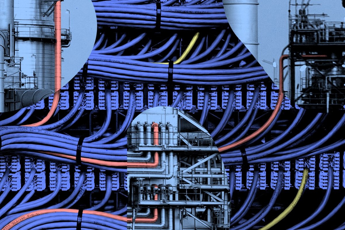 Wires and pipes.