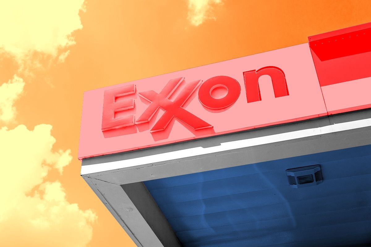 An Exxon sign.