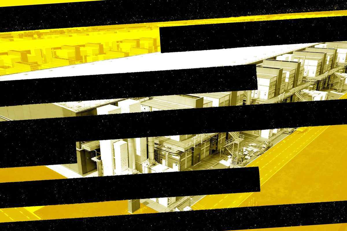 A redacted data center.