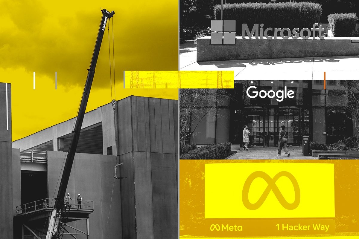 Data center construction and tech headquarters.