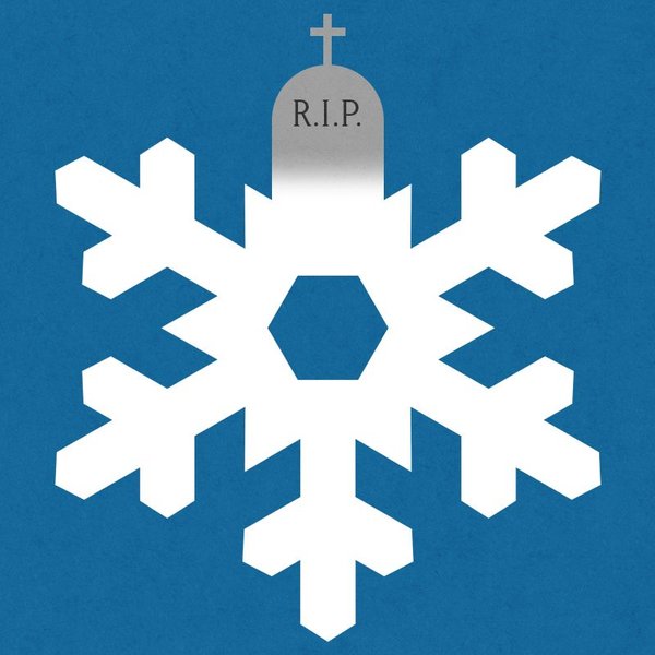 A snowflake with a tombstone.