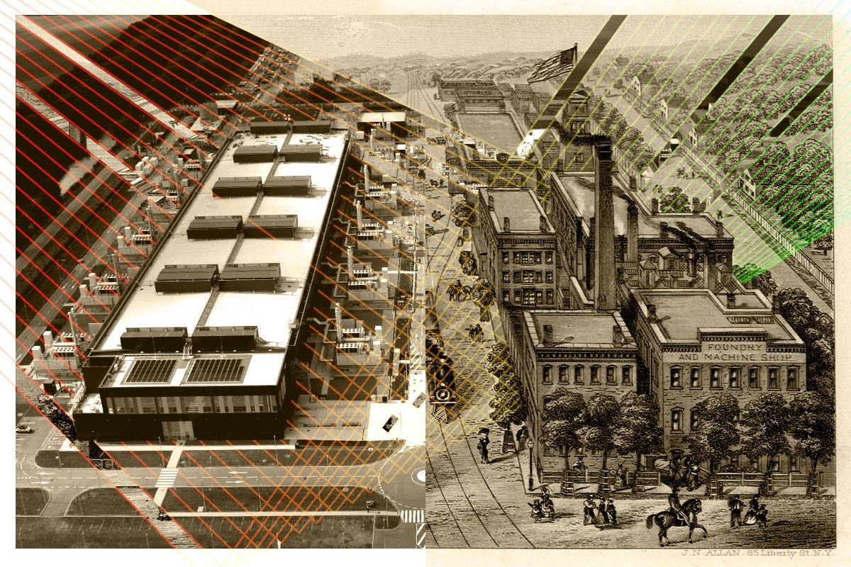 A factory and a data center.