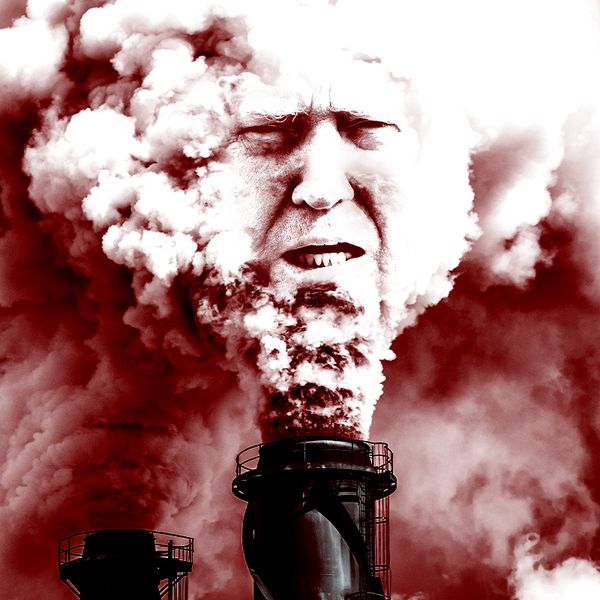 Donald Trump and smokestacks.