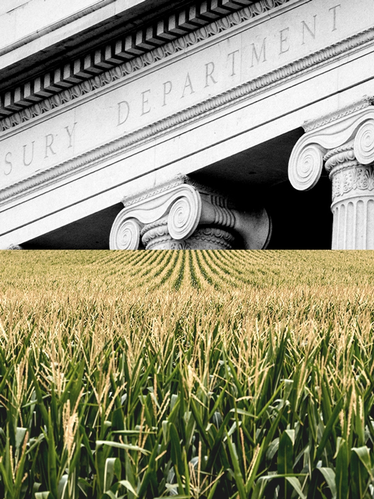 The Treasury Department and corn.