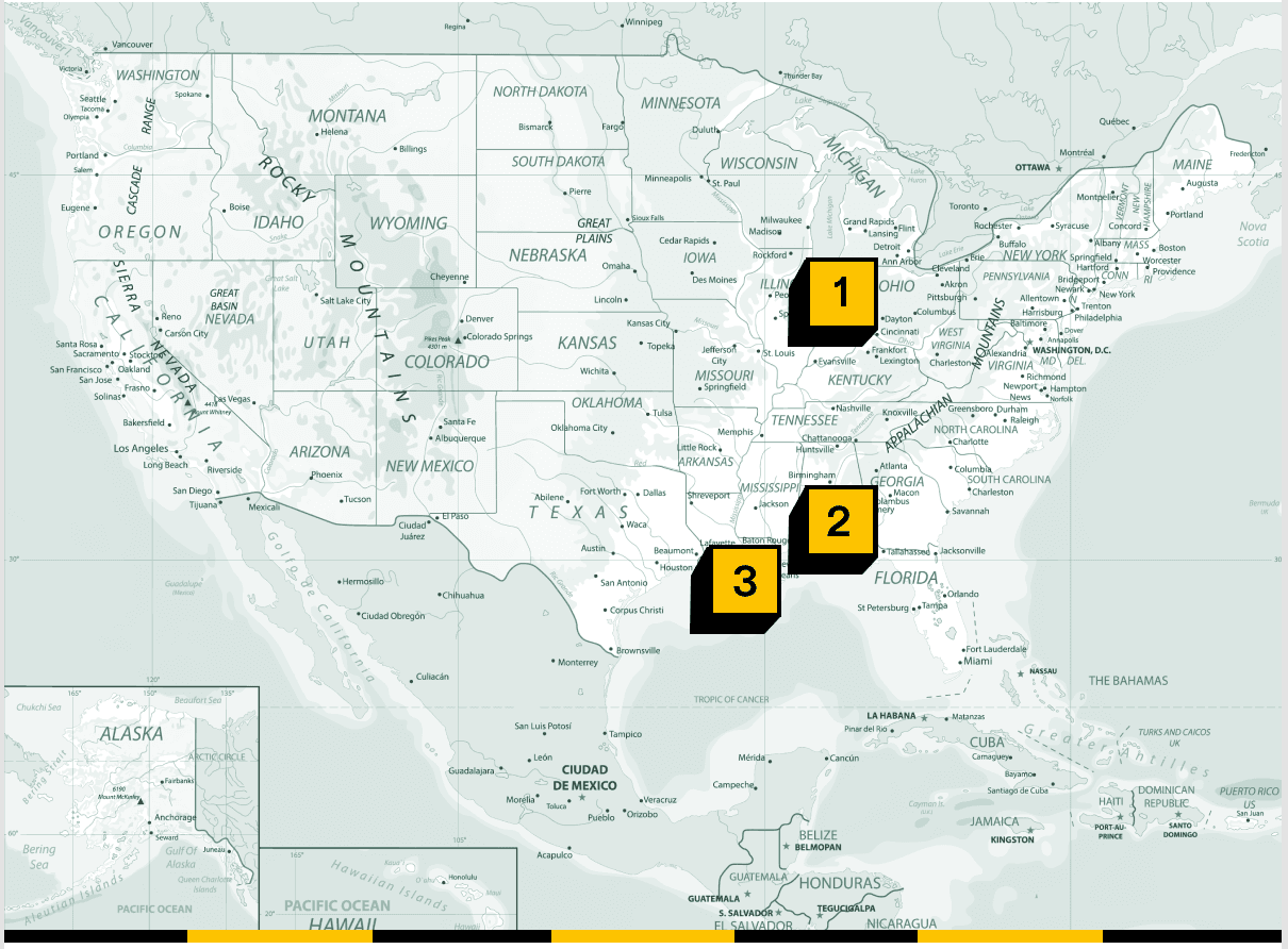 map of renewable energy and data center conflicts