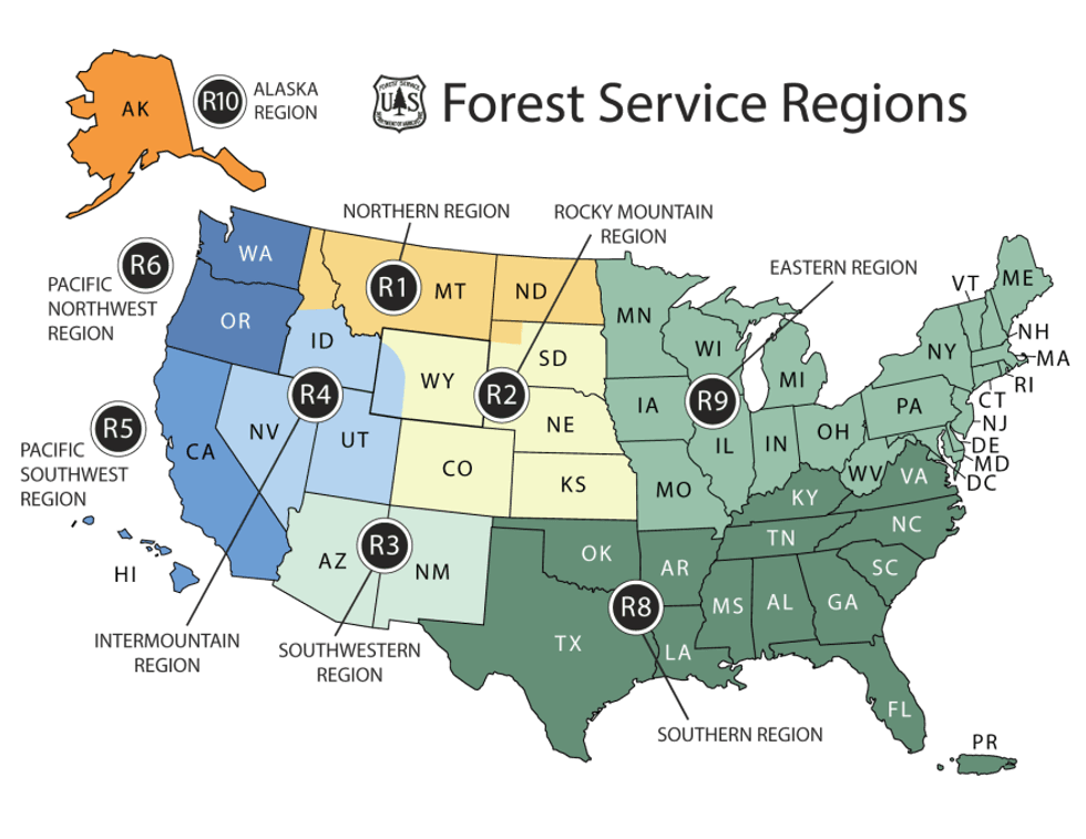Forest Service fire regions