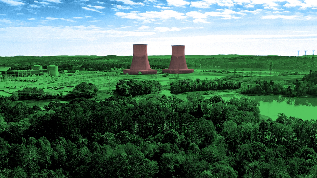 A nuclear power plant.