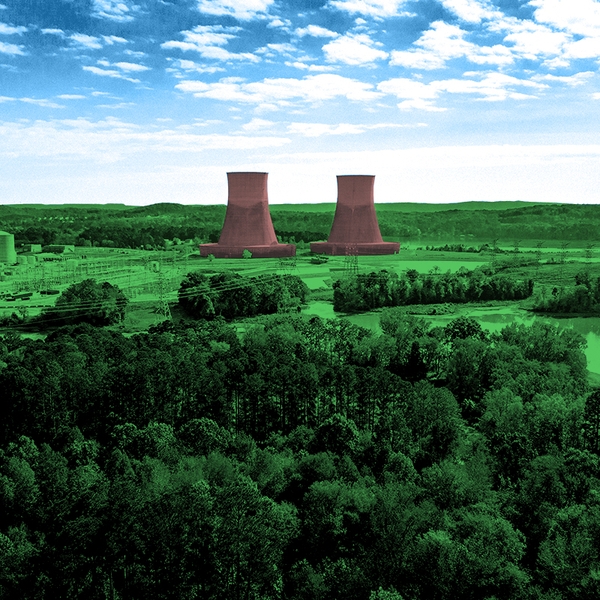 A nuclear power plant.