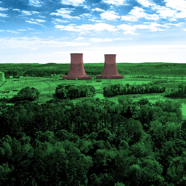 A nuclear power plant.