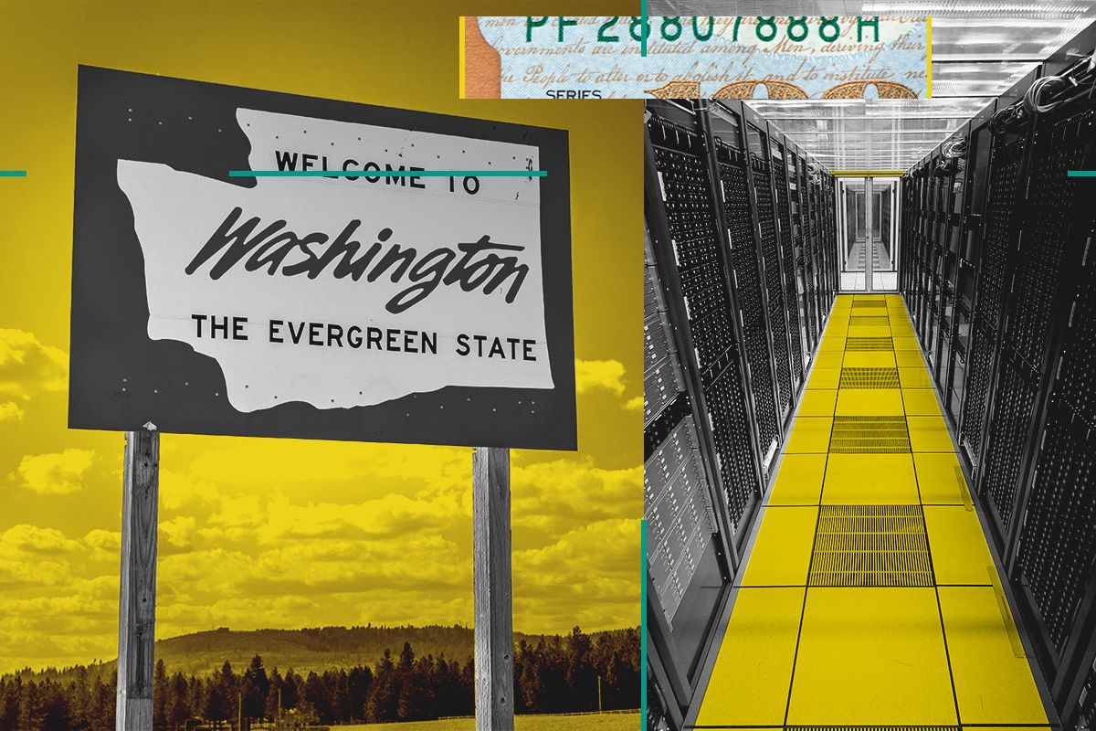 Washington State and a data center.