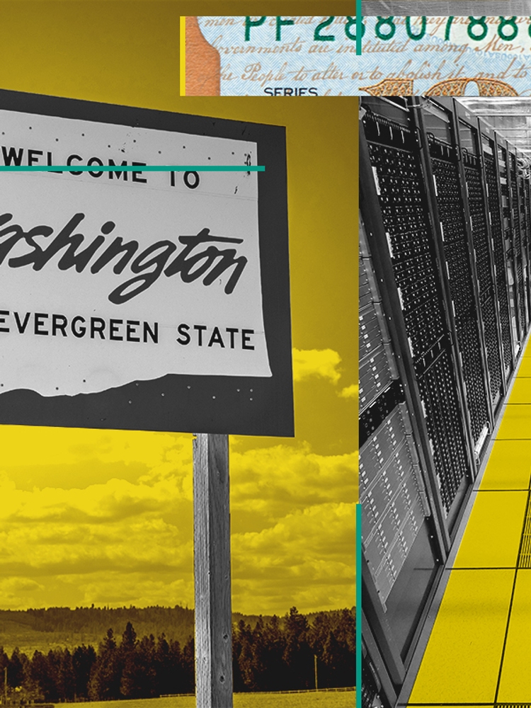 Washington State and a data center.