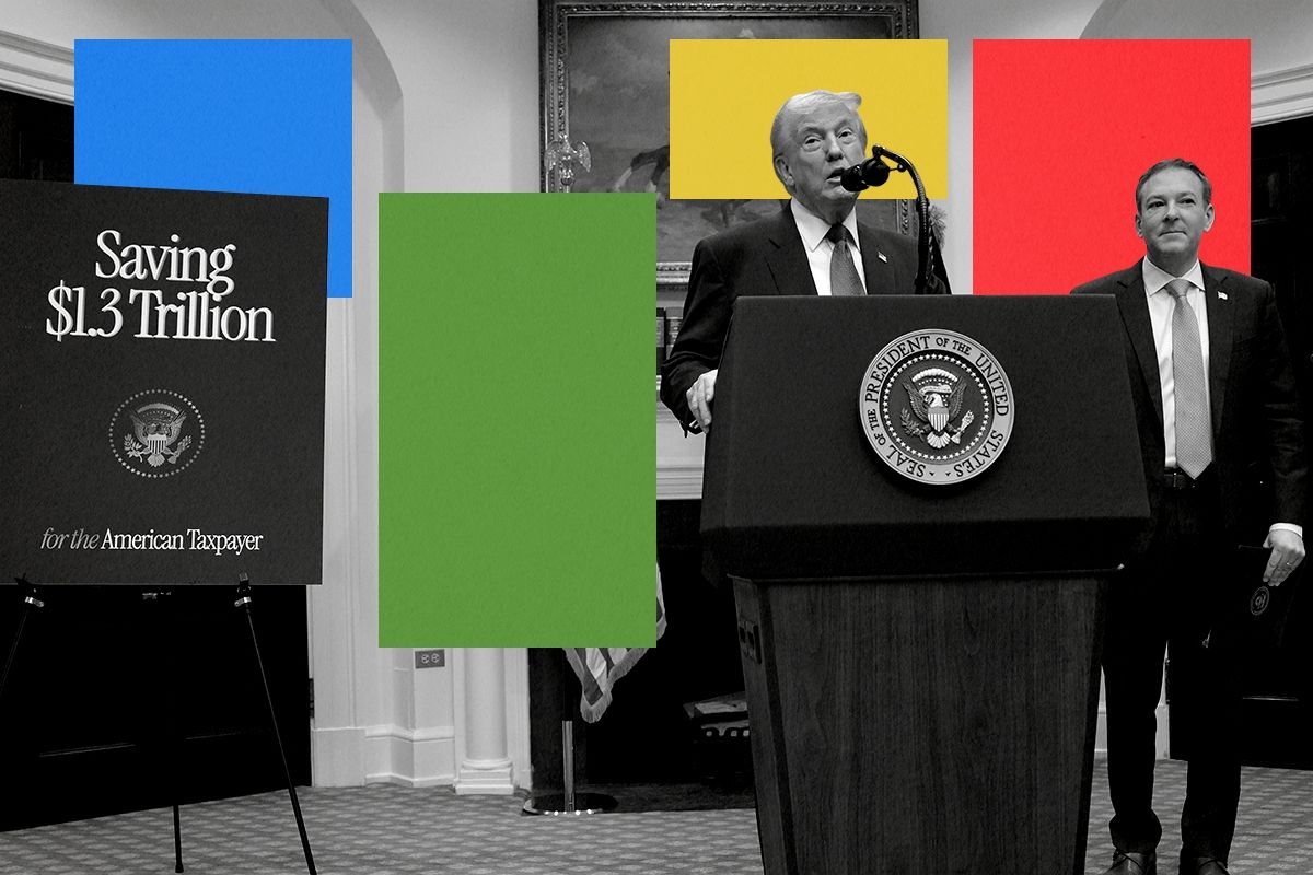 Donald Trump and Lee Zeldin.