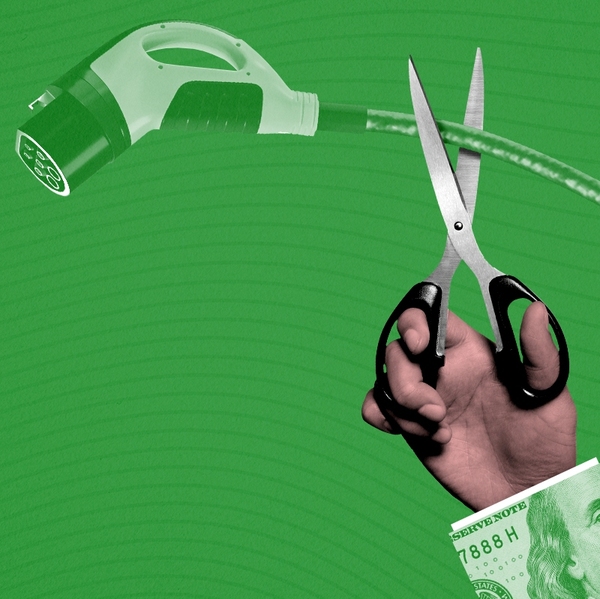 Cutting an EV charging cord.