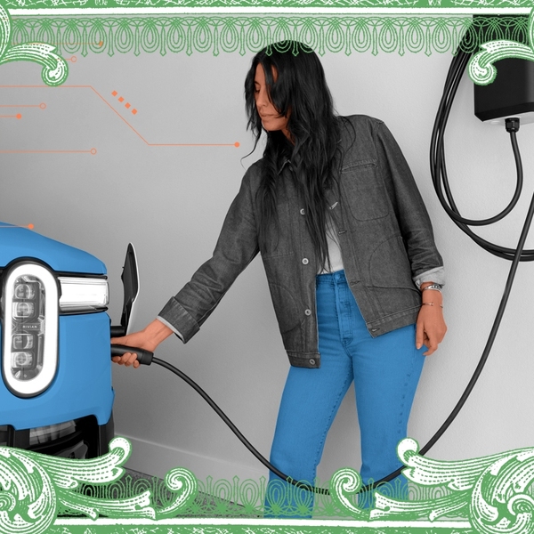 Charging a Rivian.