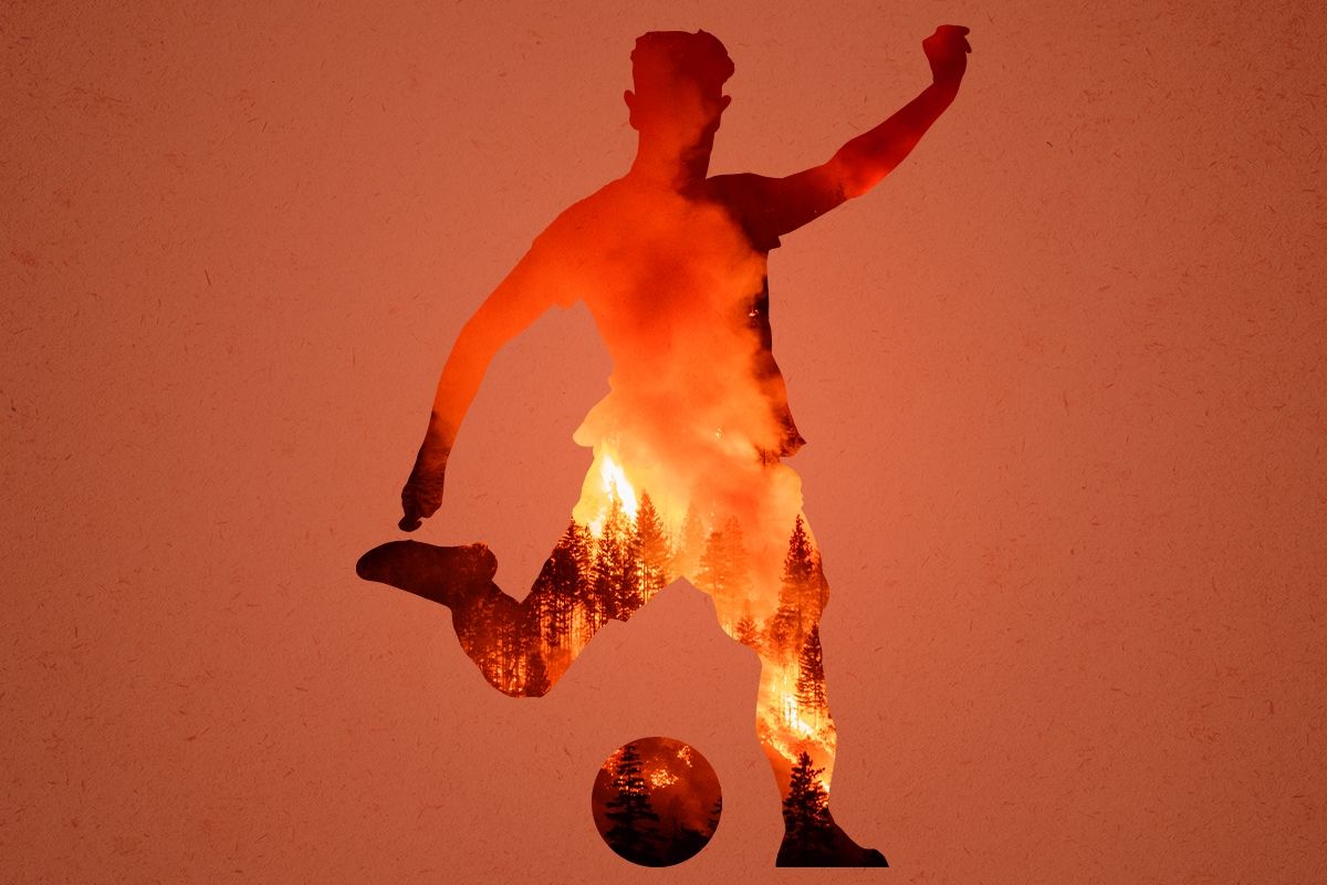 A wildfire soccer kick.
