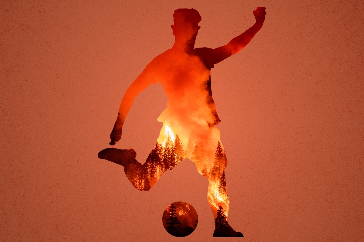 A wildfire soccer kick.