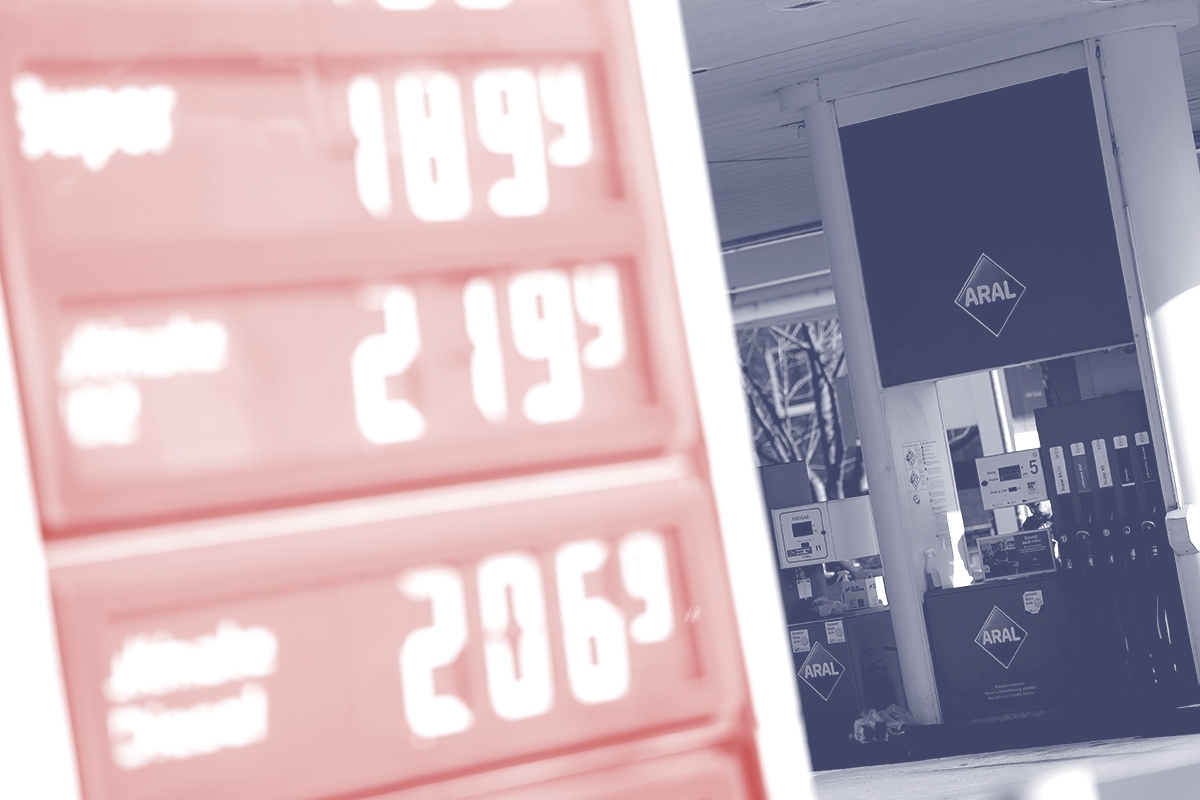 A gas station.