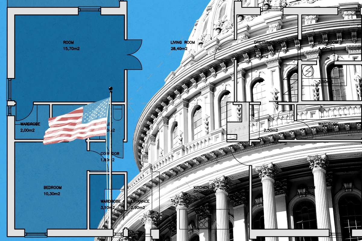The Capitol and a blueprint.