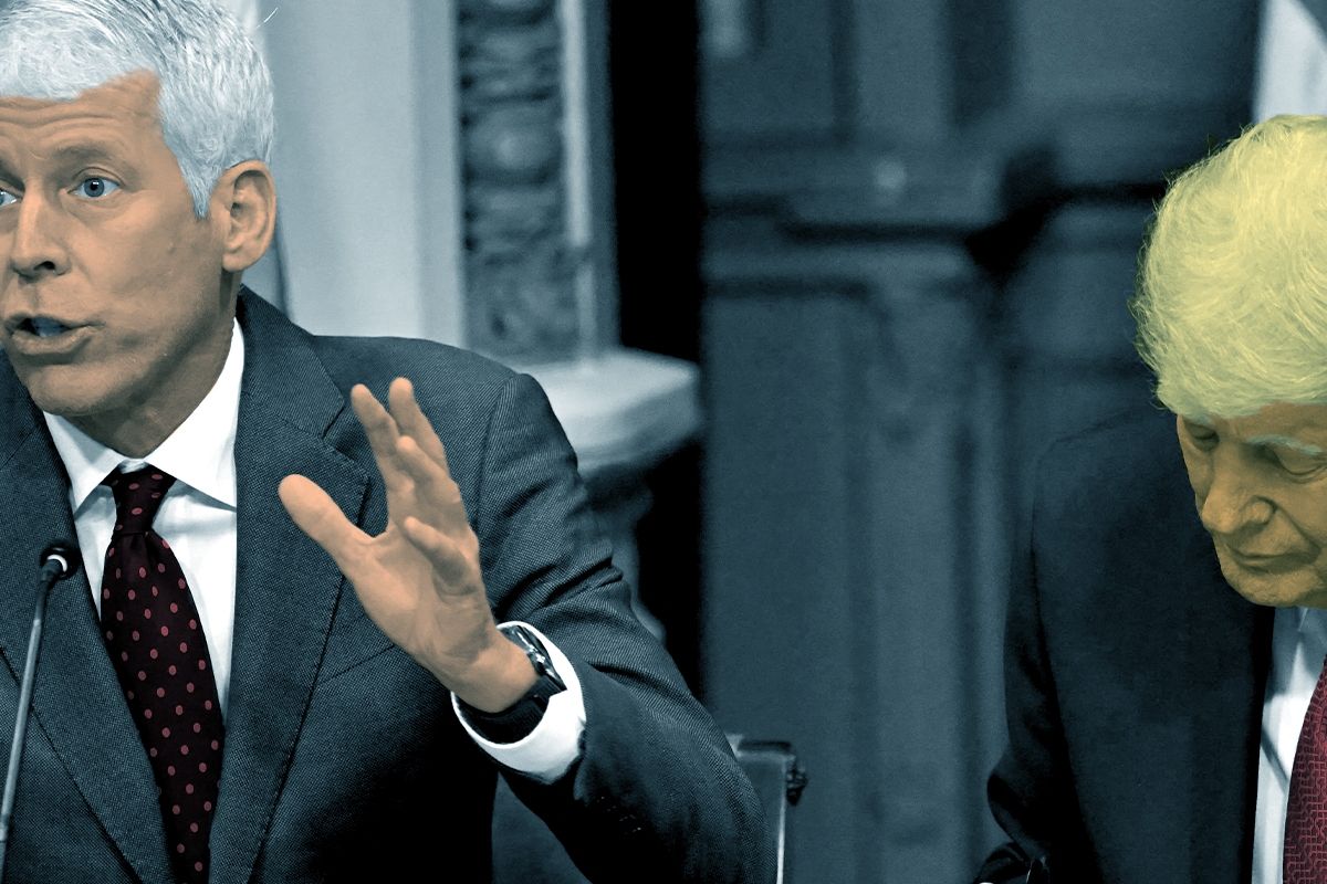 Chris Wright and Donald Trump.