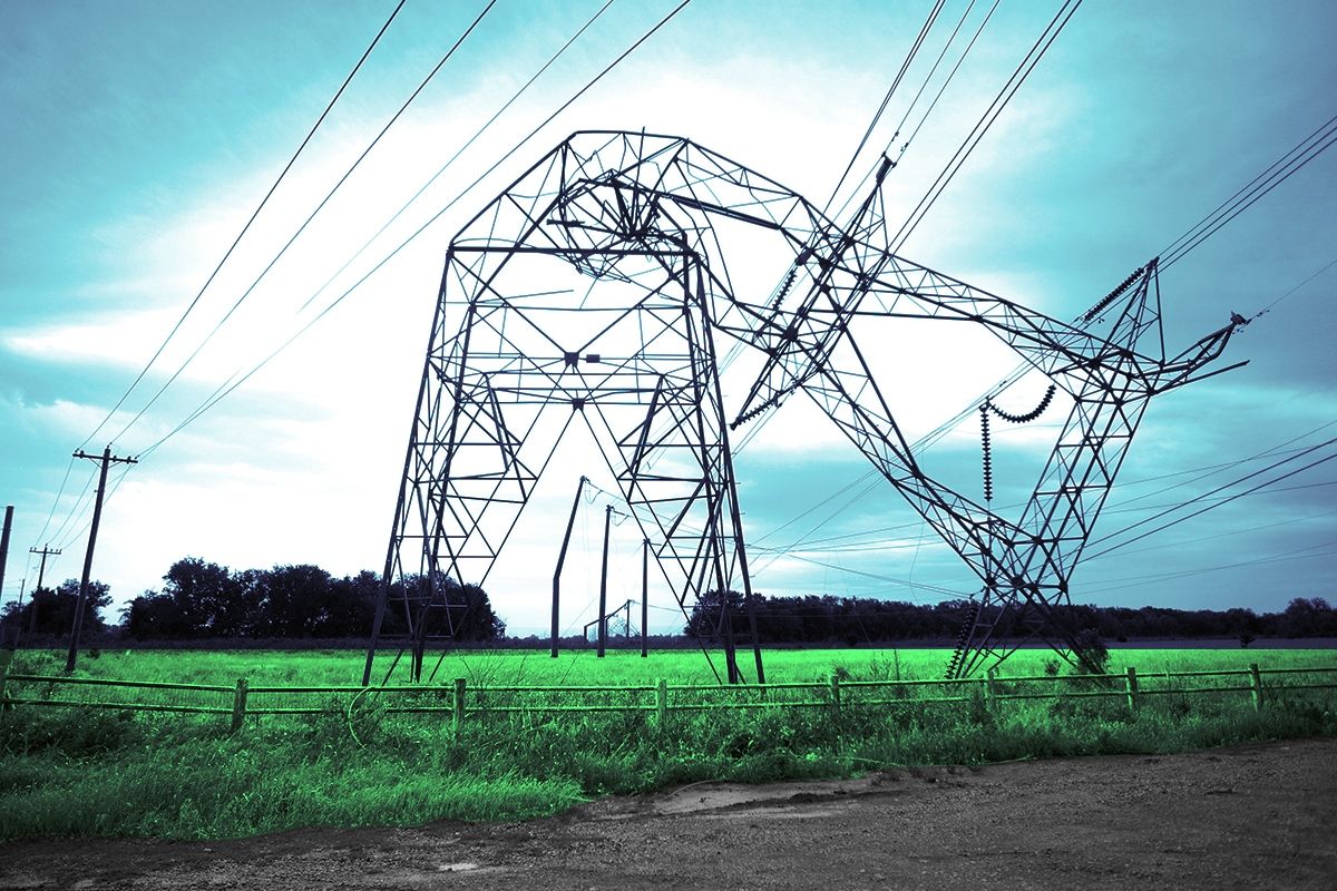 Damaged power lines.
