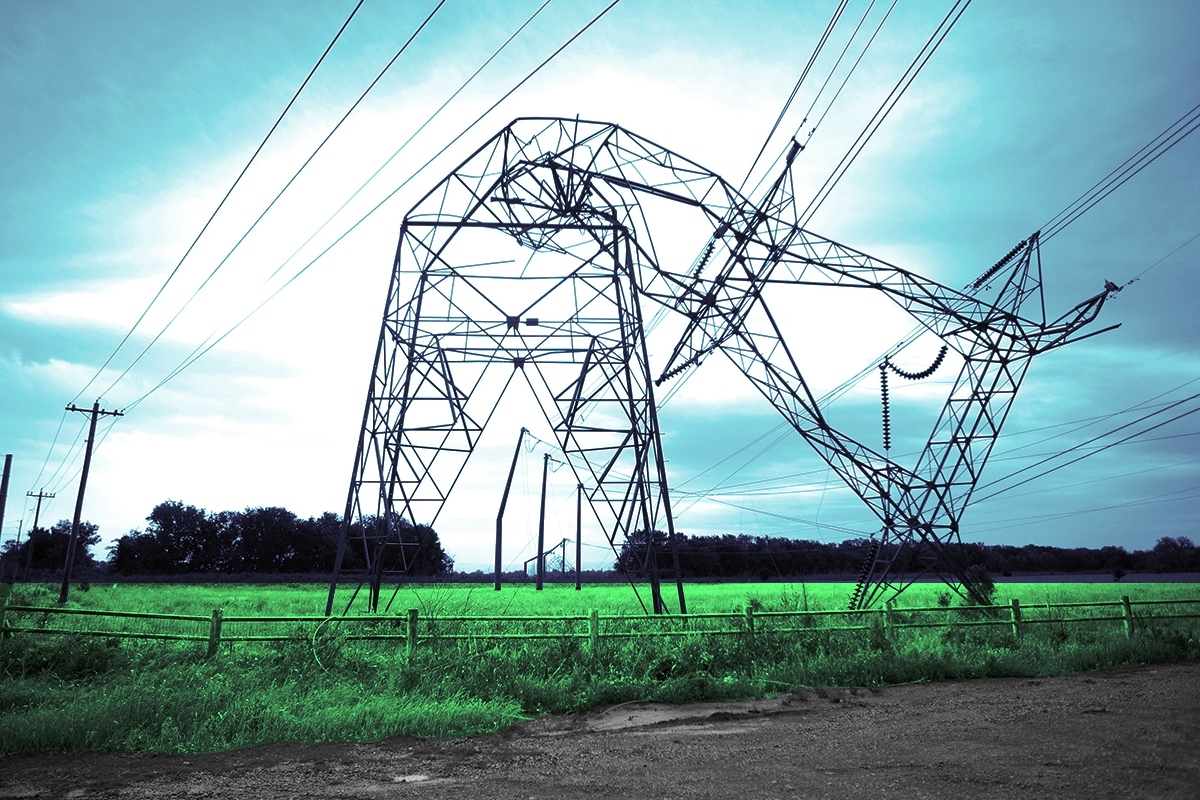 Damaged power lines.