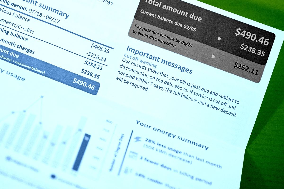 An electricity bill.