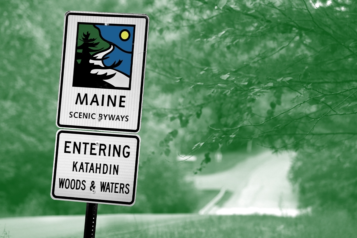 A Maine road sign.