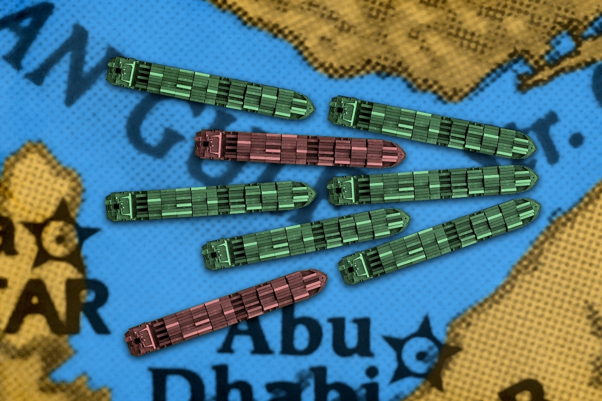 A jam in the Strait of Hormuz.