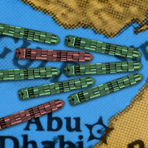 A jam in the Strait of Hormuz.