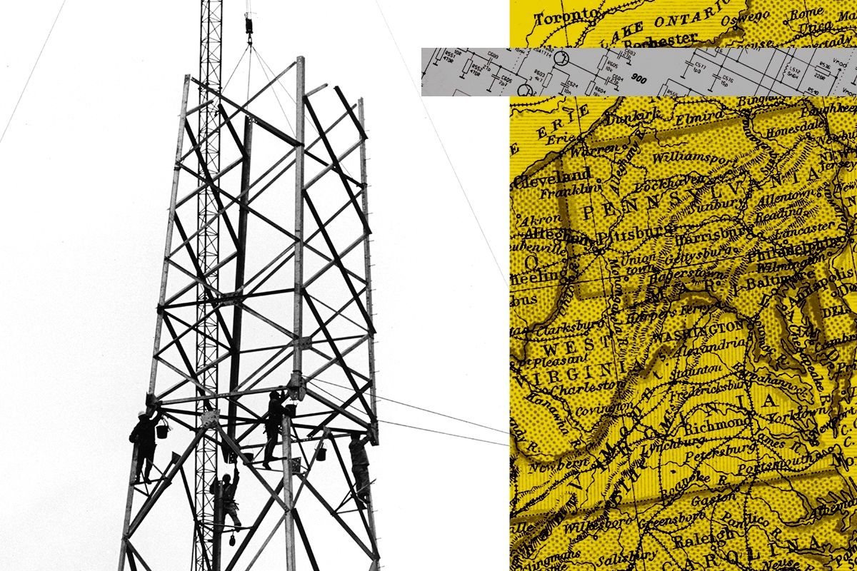 Power line construction.